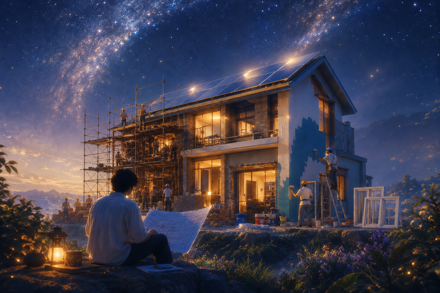 Cinematic luxury architectural rendering of residential property