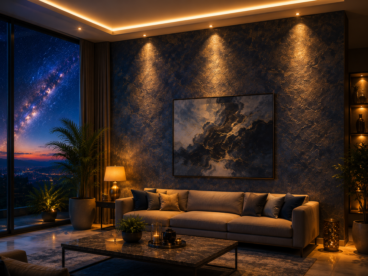 Luxury Terracotta Accent Painting